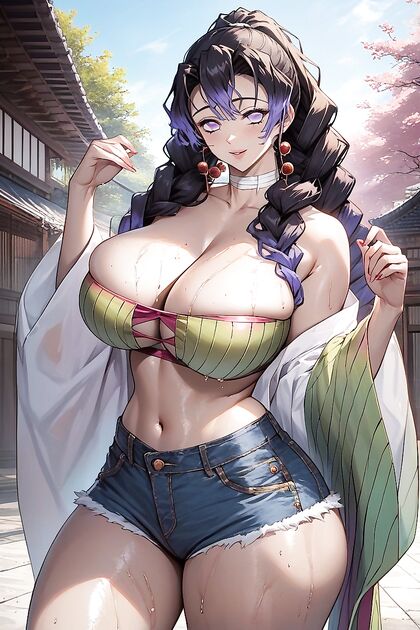 Big Boobs and Round Ass in Urban Asian Hentai AI Image