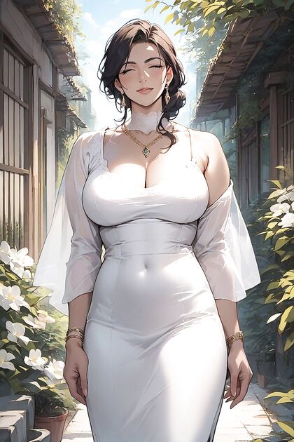 Skinny Upward Curved Dick in Side View Hentai AI Image