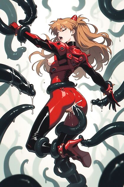Skinny Girl 18+ Sucked into Tentacle Action in Close-Up Hentai AI Image