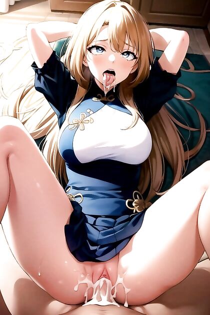 Close-Up Ahemao Bliss from Behind in Hentai AI Porn