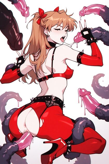 Deep Penetration and Condom Play with Saliva-soaked Tight Pussy in Hentai Hentai AI Image