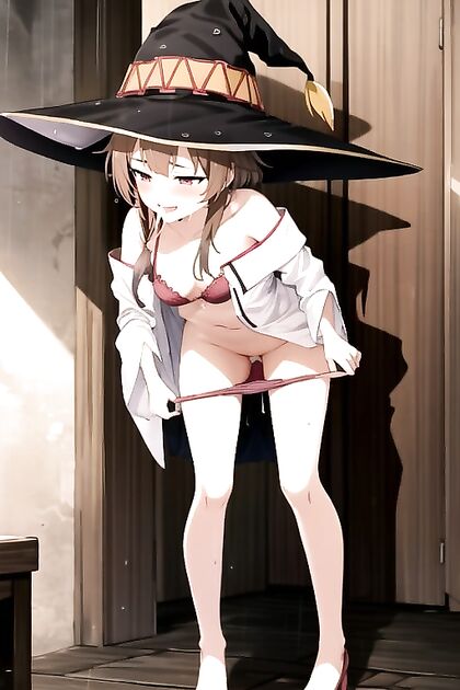 Sexually Aroused Woman in Pink Bra and Panties for Steamy Hentai AI Image