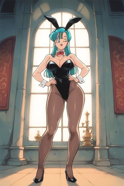 Rounded Ass and Boobs in Cute Bunny Suit for Hot Hentai AI Image