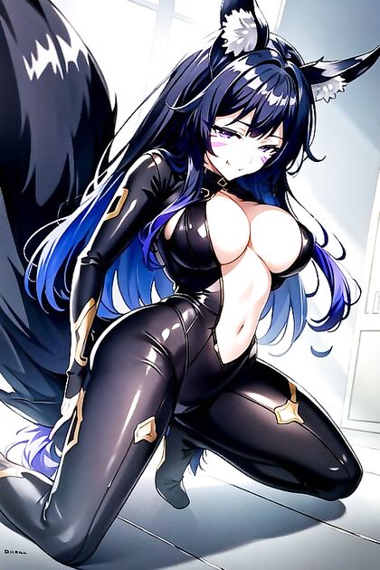 Sexually Excited Delta from Eminence in the Shadow Self-Nipple Sucking Hentai Hentai AI Image