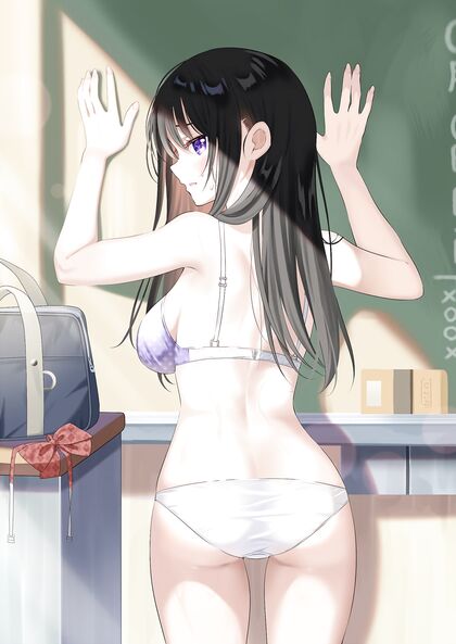 Jizz-inducin’ hottie dripppin‘ n sweatin′ on da walls – Hentaified XXX pic!