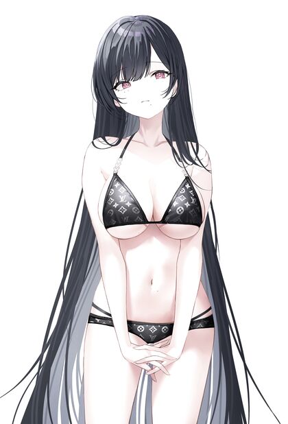 Hella Hot Hentai XXX Black Swimmies - Drippin'-Wet-Naughty Nylon Suits