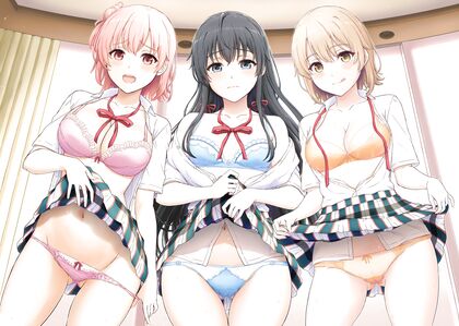 Horny as Fuck! Hentaified Threesome of Sex-Crazed Schoolgirls - Yuji (Jizz), Eiku(Puss) & Ayumi