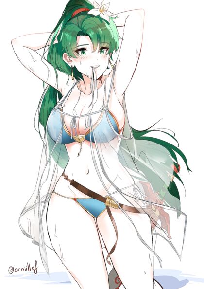 Holy shitlords! Hentaified Swimmersuit Babe LYN is Dripping Wet in XXX Pics