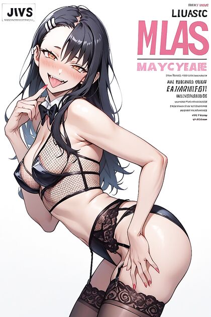 Hayase Nagatoro Bends Over in Don't Toy With Me Magazine Hentai AI