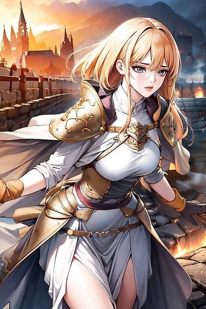 European Village Armor hentai with Speech Bubbles Saying Him!