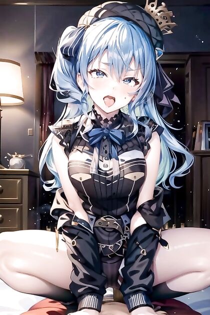 Hoshimati Suisei Rides Hard with Ahegao Expressions in Hentai AI Bliss