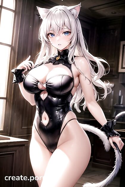 Blonde Beauty with Rounded Ass in Long-Length Hentai AI Image