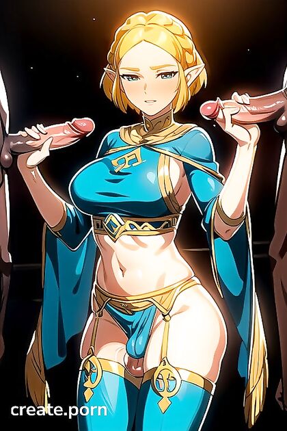 Zelda the Belly Dancer Stands Seductively in Legendary Hentai AI Image