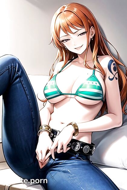 Big Boobed Teen 18+ Masturbates Intensely in Erotic Hentai AI Image