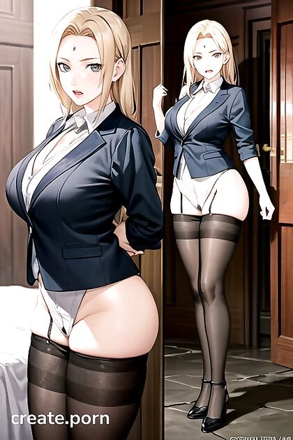 Tsunade from Naruto Reaches Intense Orgasms in  Hentai AI Image