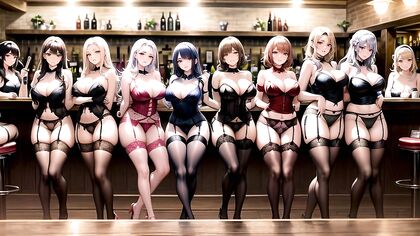 Massive Breasts in Warm Colors - A Seductive Waist-Shot Hentai Fantasy