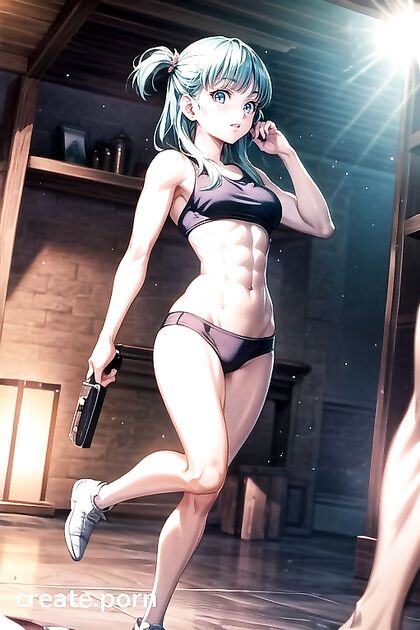 Bulma from Dragon Ball Z Shows Off Her Fit Full Body in Seductive Hentai AI Image