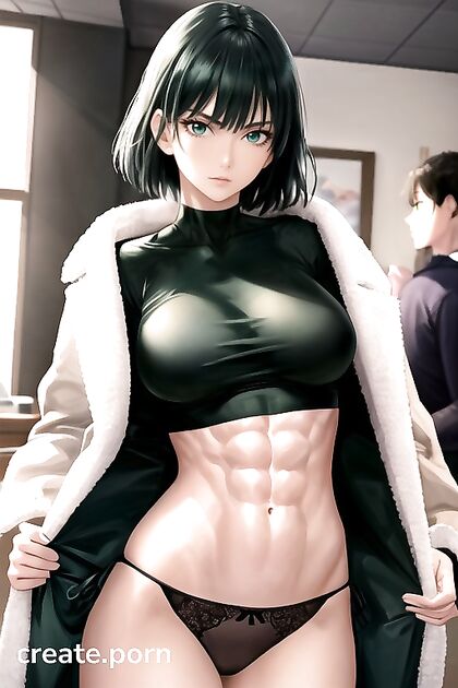 Fit Girl 18+ in Mini Skirt Teases with Seductive Lifting Action in Hentai AI Porn