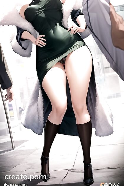 Full-Body Action in a Mini Skirt - Standing Hentai AI Image That Heat Up