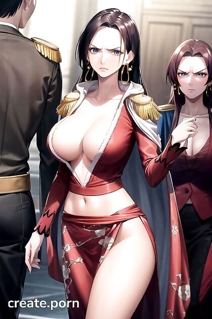 Angry Older Woman with Crossed Arms in Steamy Hentai AI Image