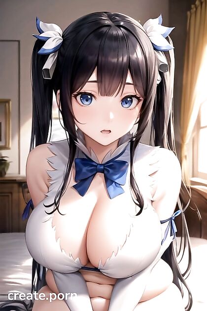 Hestia from DanMachi Wears Seductive Bodysuit for Bedroom Hentai Pleasure