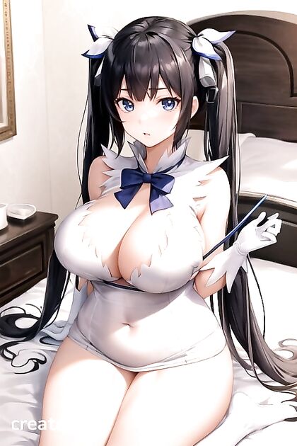 Hestia from DanMachi Showing Off Her Massive Ass in Steamy Hentai AI Image