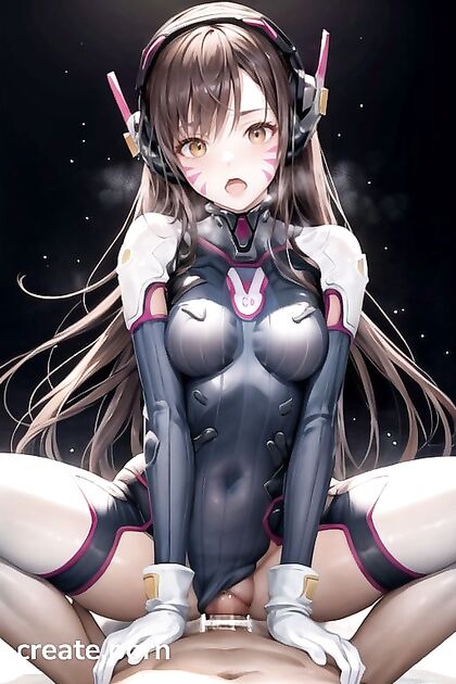 Naked D.va from Overwatch Enjoying Creamy Creampie Hentai AI Image