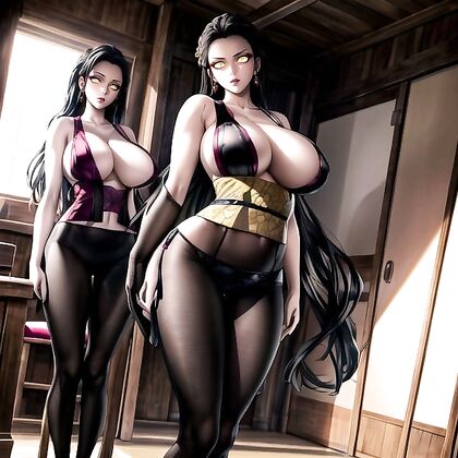 Daki from Demon Slayer Shows off Her Massive Ass in Surreal Hentai AI Image