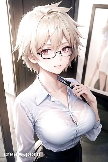 Bakugo Mitsuki's Transparent Bra in Top-Down My Hero Academia Hentai AI Image