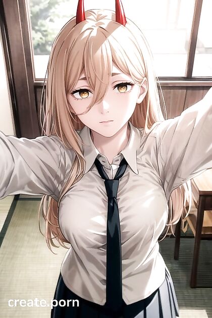 Unbuttoned Full Body Bliss - Busty Shots in Seductive Hentai AI Image