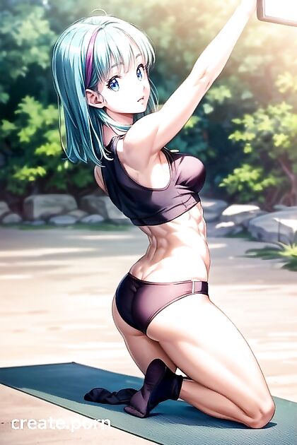 Ultra-Detailed Rear View Yoga Session Turns into Steamy Hentai Pleasure