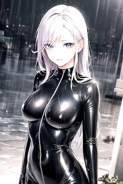 Green-Skinned Beauty in Latex Stares Seductively at You for Mind-Blowing Hentai Pleasure