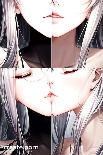 Large-Busted Girl 18+s Locked in Passionate Kisses in Hentai Bliss