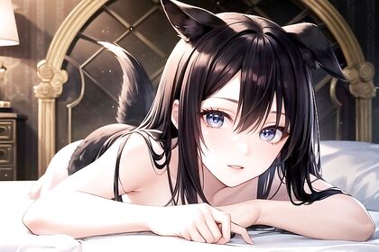 Girl 18+ Gets Wildly Fucked by a Dog in Bed for Intense Hentai Pleasure