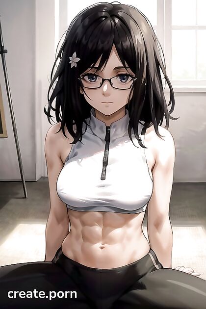 Yoga Pants and Sports Bras - Splits and Seduction in Anime Hentai AI Image