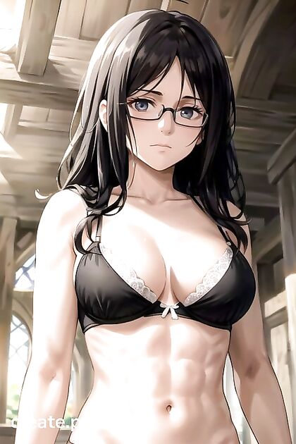 Muscular Glasses Guy Gets Intimate in_Close-Up Hentai AI Image