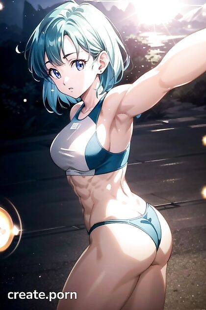 Bulma from Dragon Ball Z Gets Ultra-Detailed Muscle Worship in Steamy Hentai AI Image