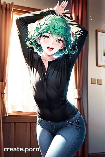 Tatsumaki from One Punch Man Stretches into Ecstatic Yoga Hentai Pleasure