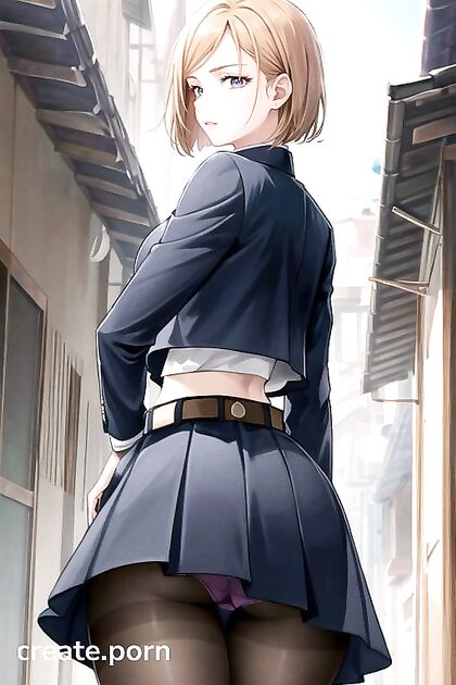 Kugisaki Nobara Shows Off Her Large Ass and Visible Panty Line in Jujutsu Kaisen Hentai