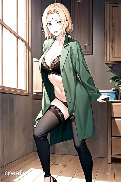 Tsunade from Naruto Seduces in Full Body Nyloons for Sizzling Hentai Pleasure
