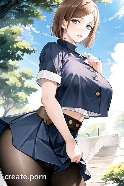 Rounded Ass in Thigh-High Socks - A Front View Hentai Fantasy