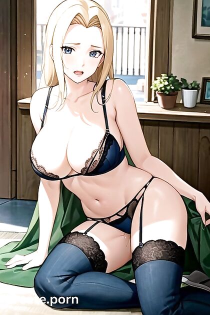 Tsunade from Naruto Seduces in Nylon Stockings and Lingerie for Steamy Hentai Pleasure