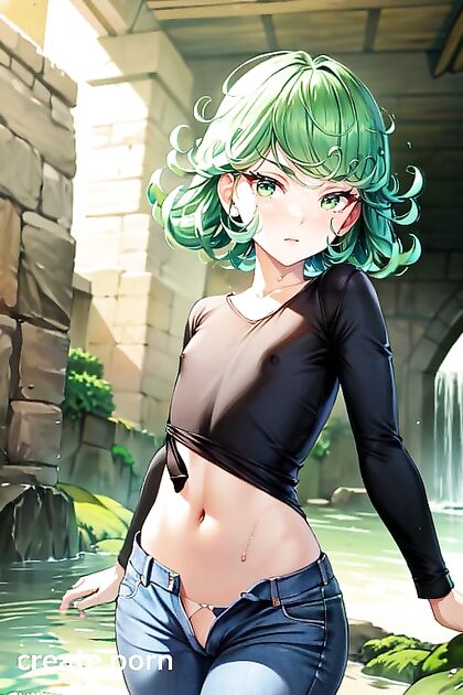 Tatsumaki from One Punch Man Gets Seduced by Slime Girl 18+ for Steamy Camel Toe Action