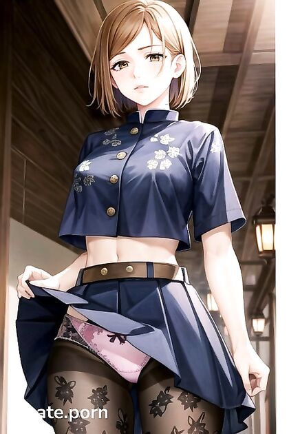 Kugisaki Nobara from Jujutsu Kaisen Shows Off Her Rounded Ass in Hentai AI Image