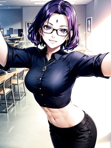 Grinning Guy with Glasses Enjoying Intense Hentai Pleasure