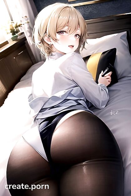 Luscious Big Breasts in Bed for Hot Hentai Pleasure from Behind AI Porn