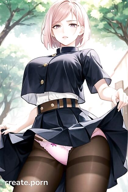 Kugisaki Nobara Shows Off Her Thong and Pink Panties in Jujutsu Kaisen Hentai Delight