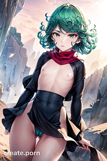Skinny Shows Off Her CamelToe Under Tight Skirt in Hentai AI Image