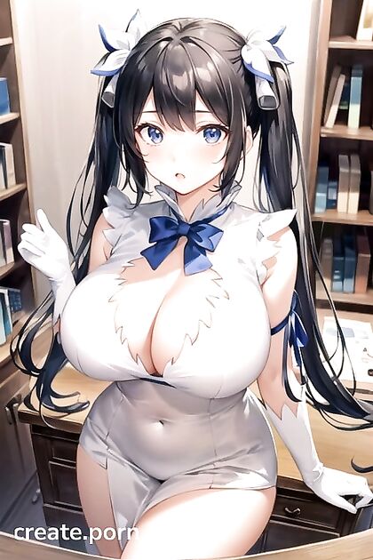 Massive-Assed Beauty Gets Schooled in the Study Room for Hot Hentai AI Image