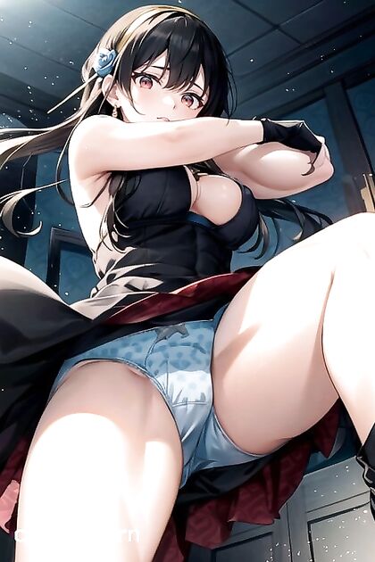 Yor Forger from Spy x Family Seductively Wears Cute Blue Patterned Underpants